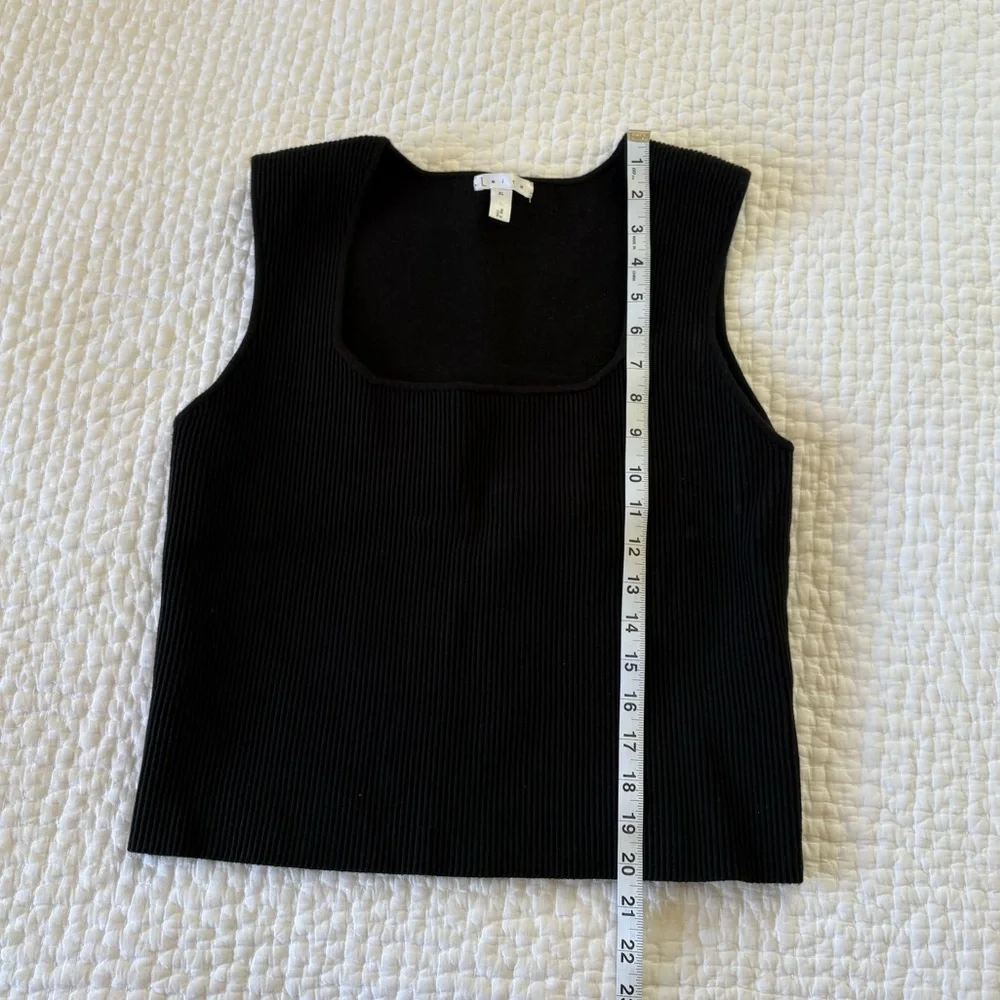 Black Ribbed Top - Picture 2 of 8